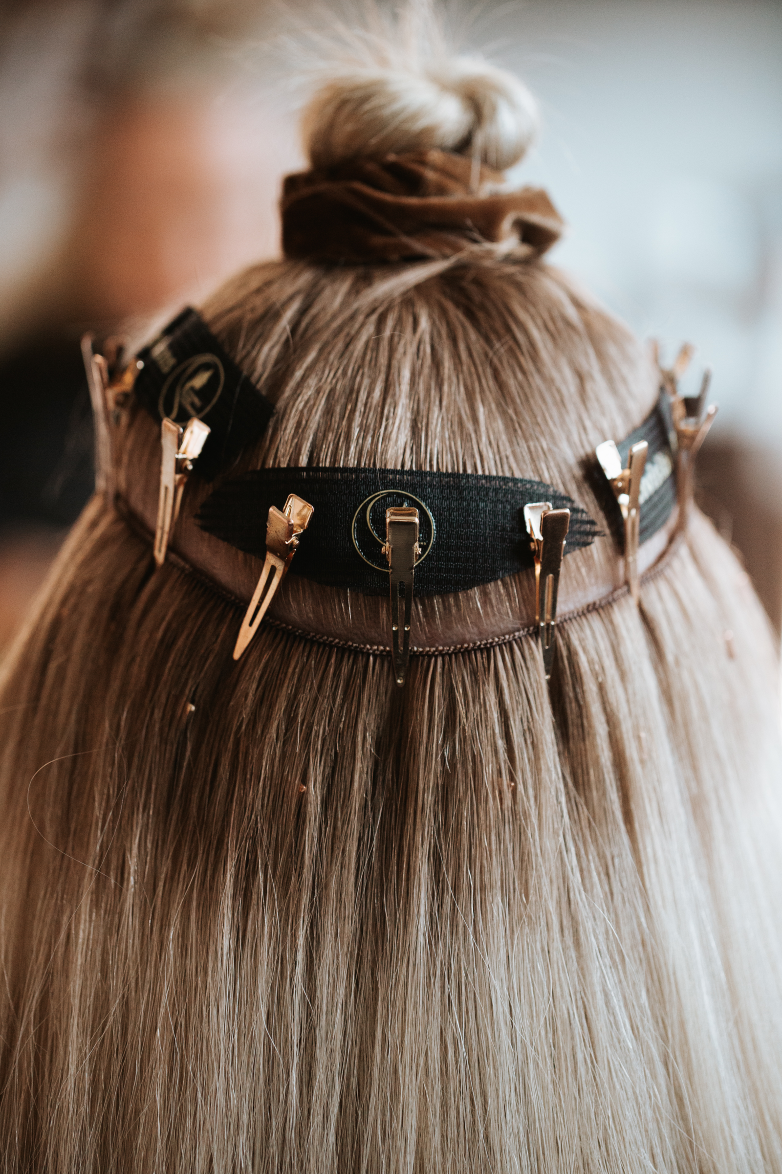 hand-tied weft extensions